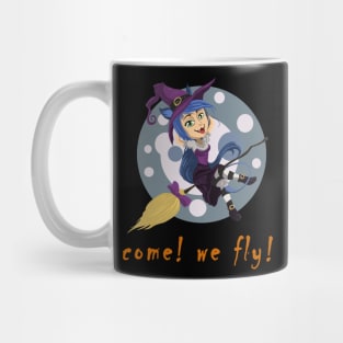 Come We Fly Shirt, Halloween Shirts, Fly Broom Shirt, Unisex Shirt, Sanderson Sisters Halloween Shirt, Witch Shirt, Halloween Gift for her Mug